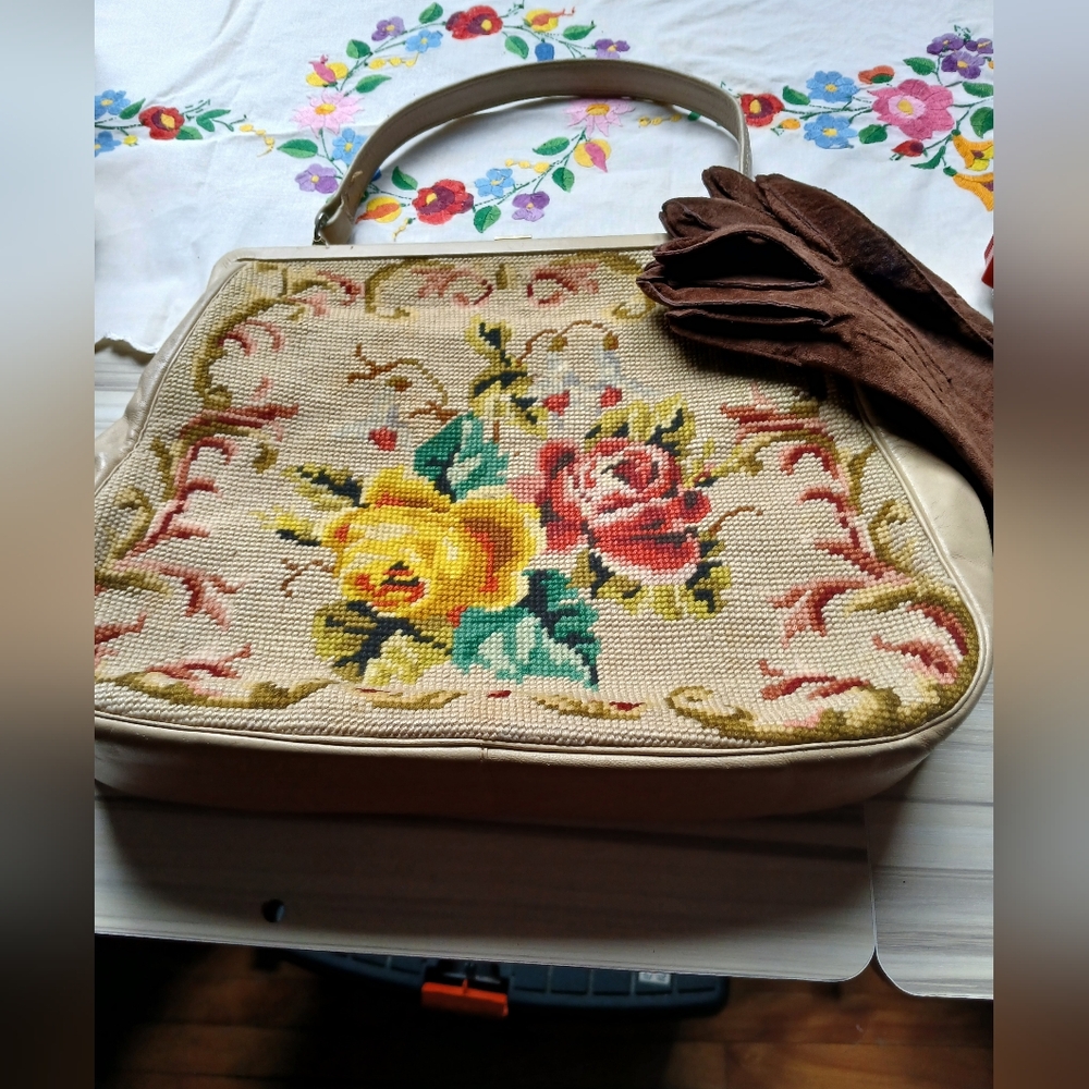 Very Old Handcrafted Needlework Purse